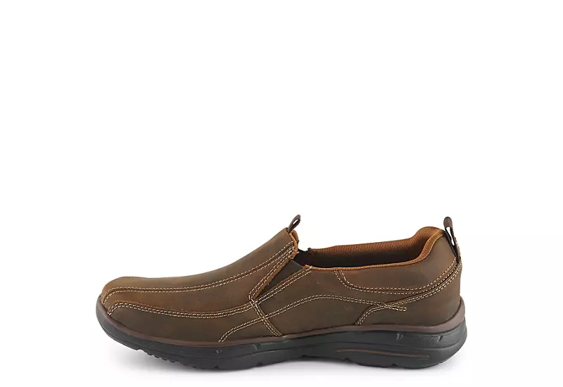 Skechers Mens Dockland Slip On Oxford - Brown 4 Skechers Mens Dockland Slip On Oxford - Brown - Image 4