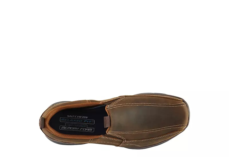 Skechers Mens Dockland Slip On Oxford - Brown 6 Skechers Mens Dockland Slip On Oxford - Brown - Image 6