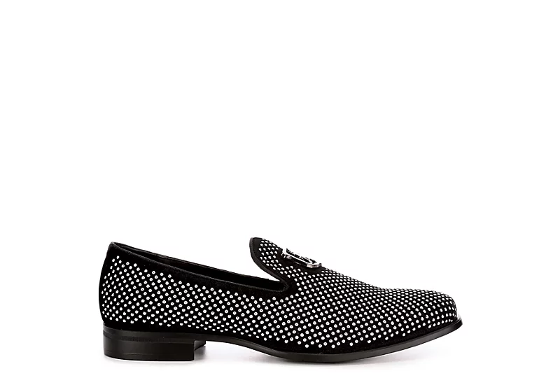 Stacy Adams Mens Swagger Studded Slip On Oxford - Black 2 Stacy Adams Mens Swagger Studded Slip On Oxford - Black - Image 2