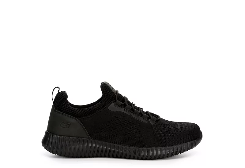 Skechers Mens Cessnock Slip Resistant Work Shoe - Black 2 Skechers Mens Cessnock Slip Resistant Work Shoe - Black - Image 2