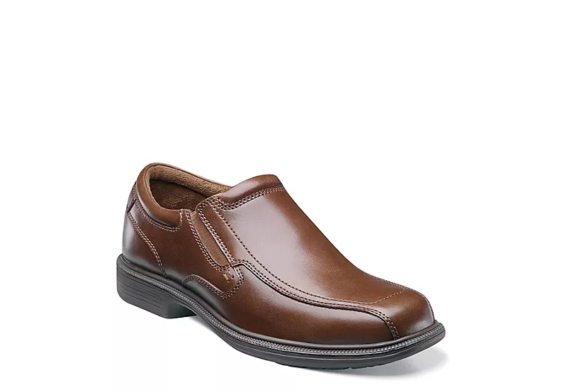 Nunn Bush Mens Bleeker Street Bike Toe Slip On Oxford - Cognac 1 Nunn Bush Mens Bleeker Street Bike Toe Slip On Oxford - Cognac