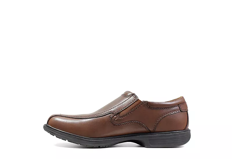 Nunn Bush Mens Bleeker Street Bike Toe Slip On Oxford - Cognac 4 Nunn Bush Mens Bleeker Street Bike Toe Slip On Oxford - Cognac - Image 4