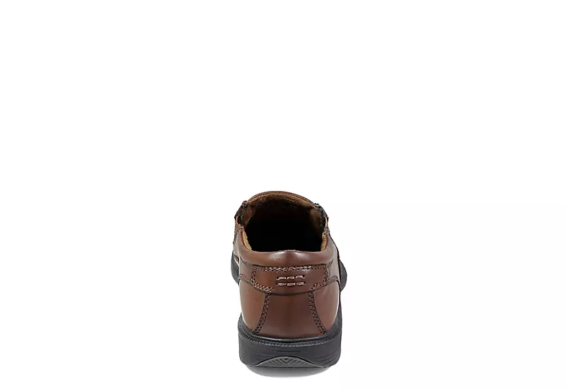 Nunn Bush Mens Bleeker Street Bike Toe Slip On Oxford - Cognac 5 Nunn Bush Mens Bleeker Street Bike Toe Slip On Oxford - Cognac - Image 5