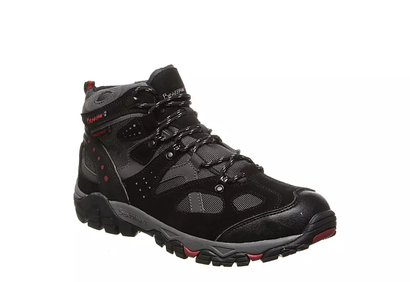 Bearpaw Mens Brock Mid Hiking Boot - Black 1 Bearpaw Mens Brock Mid Hiking Boot - Black