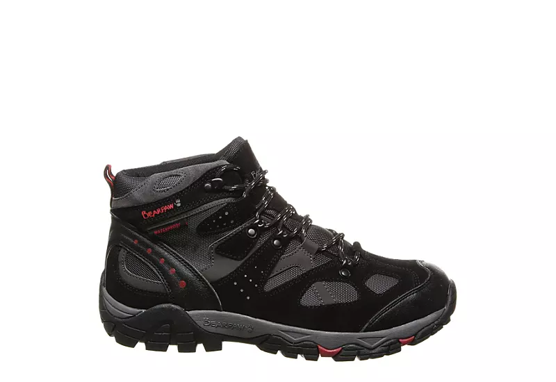 Bearpaw Mens Brock Mid Hiking Boot - Black 2 Bearpaw Mens Brock Mid Hiking Boot - Black - Image 2