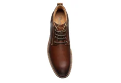 Florsheim Mens Lodge Plain Toe Chukka Boot - Chestnut -Boot Shoes store US 01 500784 05