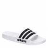 Adidas Mens Adilette Shower Slide Sandal - White