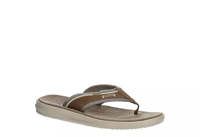 Heydude Mens Sami Flip Flop Sandal - Brown 1 Heydude Mens Sami Flip Flop Sandal - Brown