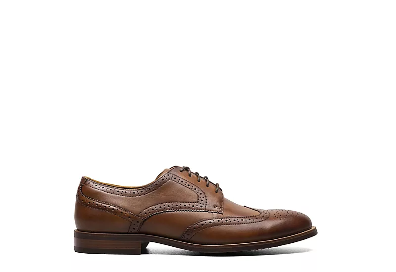 Florsheim Mens Rucci Wingtip Oxford - Cognac 2 Florsheim Mens Rucci Wingtip Oxford - Cognac - Image 2