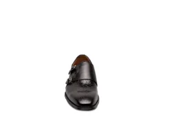 Stacy Adams Mens Torrance Plain Toe Double Monk Strap Oxford - Black -Boot Shoes store US 01 501558 02