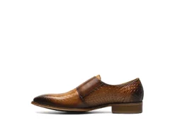 Stacy Adams Mens Torrance Plain Toe Double Monk Strap Oxford - Cognac -Boot Shoes store US 01 501559 03
