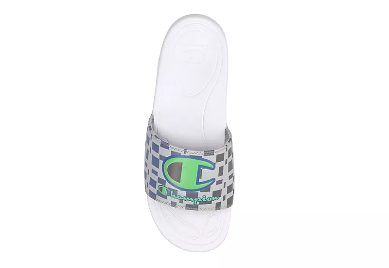 Champion Mens Mega Slide Graphic Slide Sandal - White 6 Champion Mens Mega Slide Graphic Slide Sandal - White - Image 6