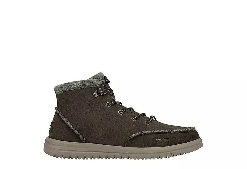 Heydude Mens Bradley Mid Sneaker - Dark Grey 2 Heydude Mens Bradley Mid Sneaker - Dark Grey - Image 2
