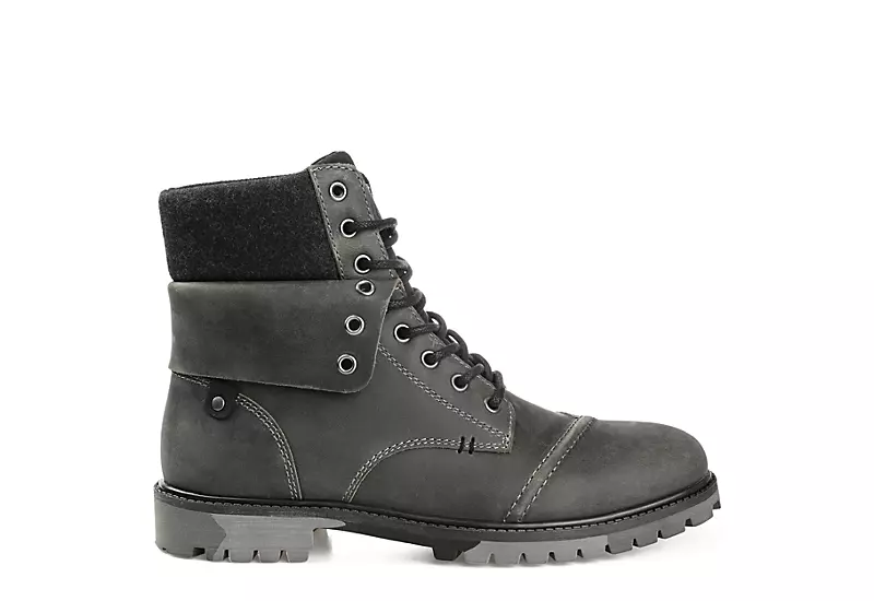 Territory Mens Grind Lace-up Boot - Grey 2 Territory Mens Grind Lace-up Boot - Grey - Image 2