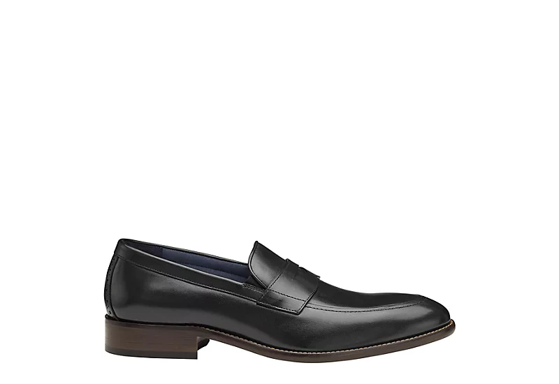Johnston & Murphy Mens Stockton Penny Loafer Oxford - Black 2 Johnston & Murphy Mens Stockton Penny Loafer Oxford - Black - Image 2