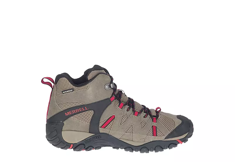 Merrell Mens Deverta 2 Waterproof Mid Hiking Boot - Tan 2 Merrell Mens Deverta 2 Waterproof Mid Hiking Boot - Tan - Image 2