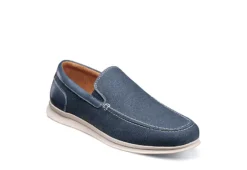 Florsheim Mens Montigo Canvas Venetian Loafer Oxford - Navy