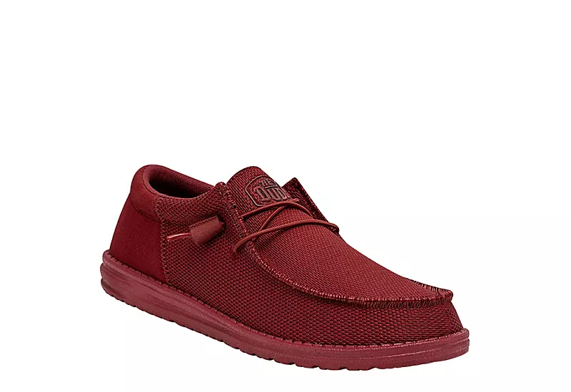 Heydude Mens Wally Slip On Sneaker - Red 1 Heydude Mens Wally Slip On Sneaker - Red