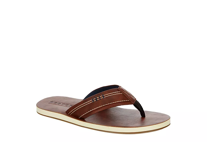 Restoration Mens Delmare Flip Flop Sandal - Brown 1 Restoration Mens Delmare Flip Flop Sandal - Brown