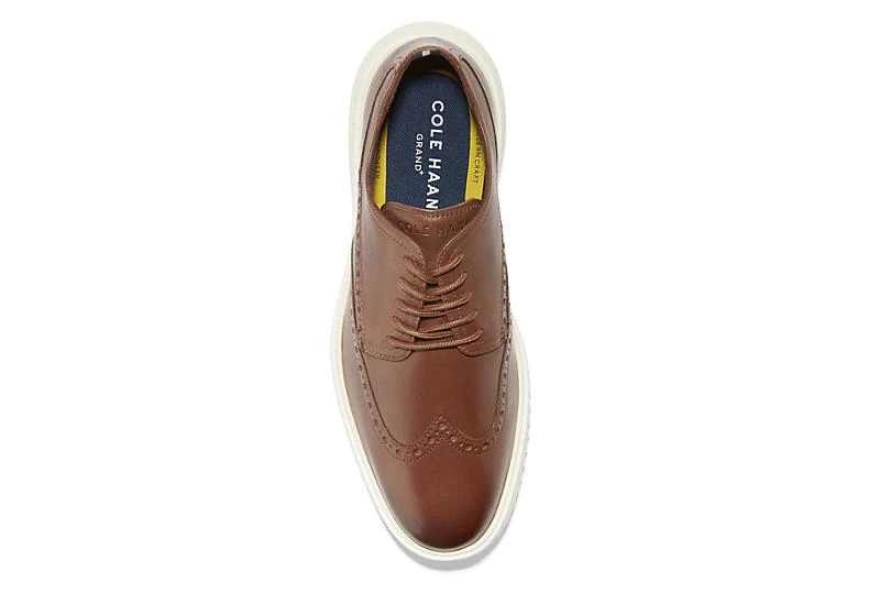 Cole Haan Mens Grand Wingtip Oxford - Tan 5 Cole Haan Mens Grand Wingtip Oxford - Tan - Image 5