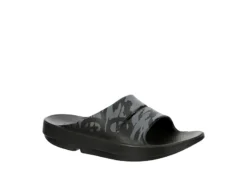 Oofos Mens Ooahh Sport Slide Sandals - Black