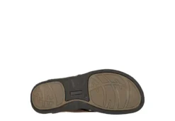 Franco Fortini Mens Newport Flip Flop Sandal - Dark Brown -Boot Shoes store US 01 502430 06