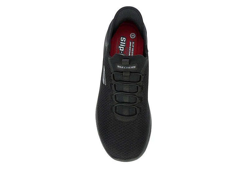 Skechers Mens Slip-ins Summits Colsin Slip Resistant Work Shoe - Black 6 Skechers Mens Slip-ins Summits Colsin Slip Resistant Work Shoe - Black - Image 6