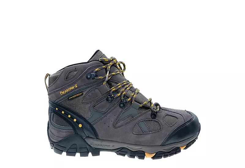 Bearpaw Mens Brock Waterproof Mid Hiking Boot - Taupe 2 Bearpaw Mens Brock Waterproof Mid Hiking Boot - Taupe - Image 2