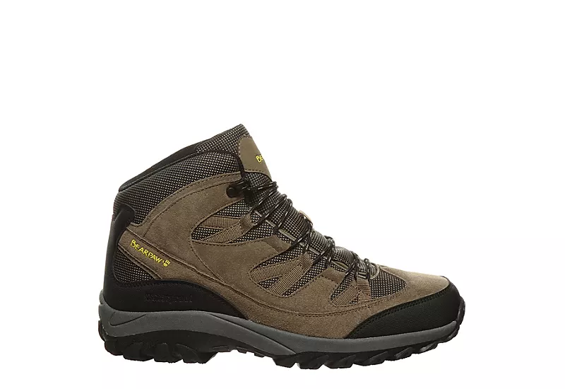 Bearpaw Mens Tallac Waterproof Mid Hiking Boot - Tan 2 Bearpaw Mens Tallac Waterproof Mid Hiking Boot - Tan - Image 2