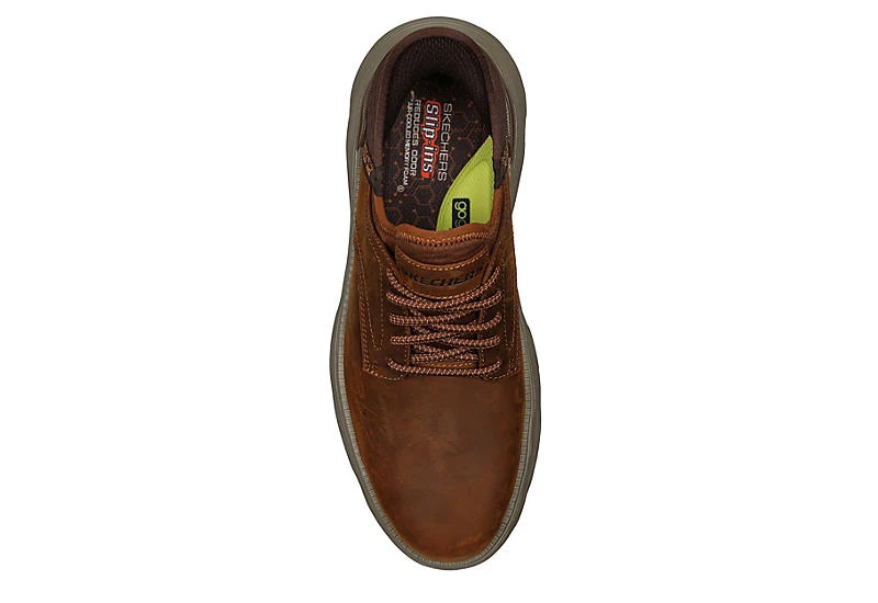 Skechers Mens Slip-ins Garza Sneaker - Brown 4 Skechers Mens Slip-ins Garza Sneaker - Brown - Image 4