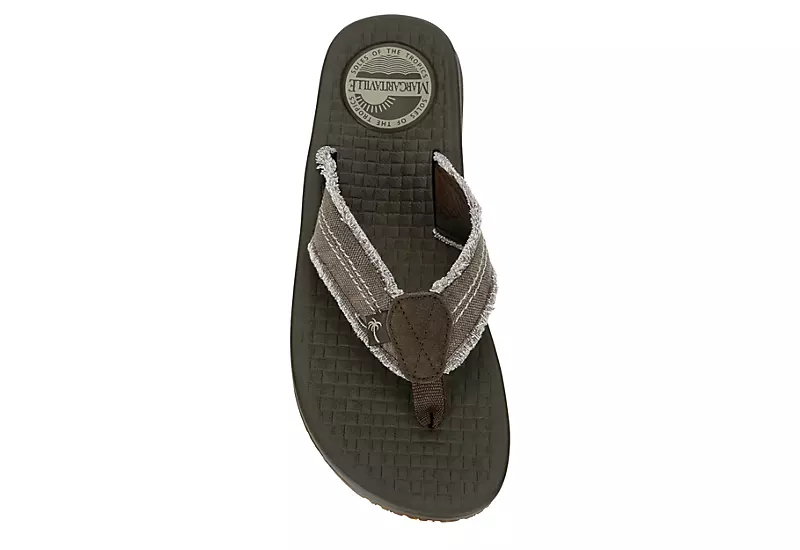 Margaritaville Mens Rag Time Flip Flop Sandal - Dark Brown 6 Margaritaville Mens Rag Time Flip Flop Sandal - Dark Brown - Image 6
