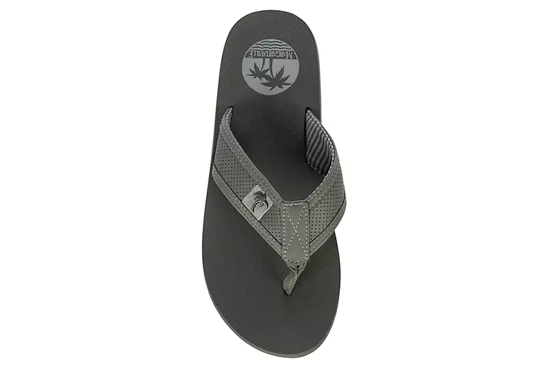 Margaritaville Mens Palm Flip Flop Sandal - Grey 6 Margaritaville Mens Palm Flip Flop Sandal - Grey - Image 6