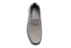 Florsheim Mens Lakeside Canvas Moc Toe Slip On Oxford - Grey -Boot Shoes store US 01 502785 05