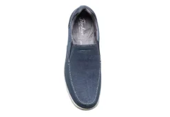 Florsheim Mens Lakeside Canvas Moc Toe Slip On Oxford - Navy -Boot Shoes store US 01 502787 05