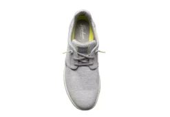 Florsheim Mens Crossover Canvas Plain Toe Slip On Sneaker - Grey -Boot Shoes store US 01 502871 05