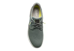 Florsheim Mens Crossover Canvas Plain Toe Slip On Sneaker - Green -Boot Shoes store US 01 502872 05
