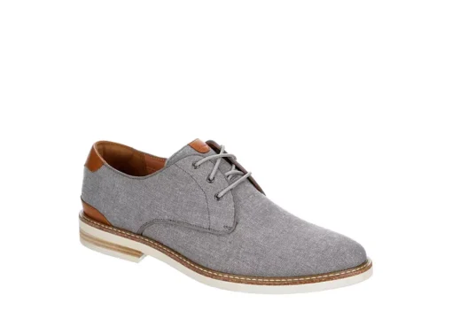 Florsheim Mens Highland Canvas Plain Toe Oxford - Grey 3 Florsheim Mens Highland Canvas Plain Toe Oxford - Grey -Boot Shoes store US 01 521078 00
