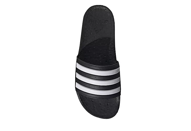 Adidas Mens Adilette Boost Slide Sandal - Black 4 Adidas Mens Adilette Boost Slide Sandal - Black - Image 4