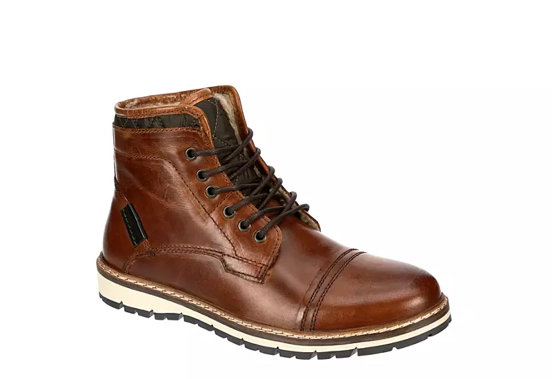 Franco Fortini Mens Blake Lace-up Boot - Cognac 1 Franco Fortini Mens Blake Lace-up Boot - Cognac