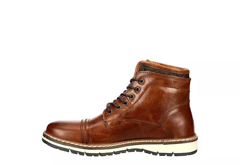 Franco Fortini Mens Blake Lace-up Boot - Cognac 4 Franco Fortini Mens Blake Lace-up Boot - Cognac - Image 4