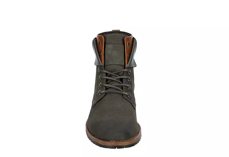 Restoration Mens Crush Lace-up Boot - Grey 3 Restoration Mens Crush Lace-up Boot - Grey - Image 3