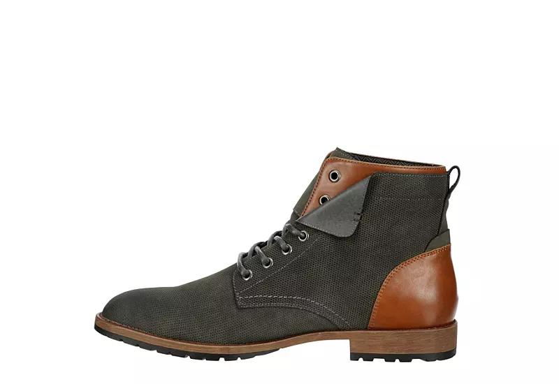Restoration Mens Crush Lace-up Boot - Grey 4 Restoration Mens Crush Lace-up Boot - Grey - Image 4