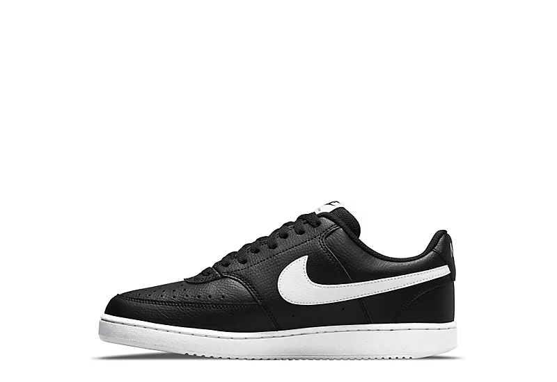 Nike Mens Court Vision Low Sneaker - Black 3 Nike Mens Court Vision Low Sneaker - Black - Image 3
