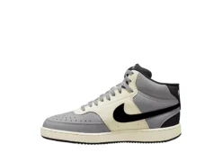 Nike Mens Court Vision Mid Sneaker - Grey -Boot Shoes store US 01 601011 02