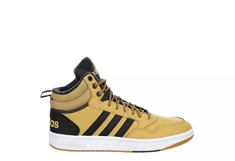 Adidas Mens Hoops 3.0 Mid Winter Sneaker - Beige 2 Adidas Mens Hoops 3.0 Mid Winter Sneaker - Beige - Image 2