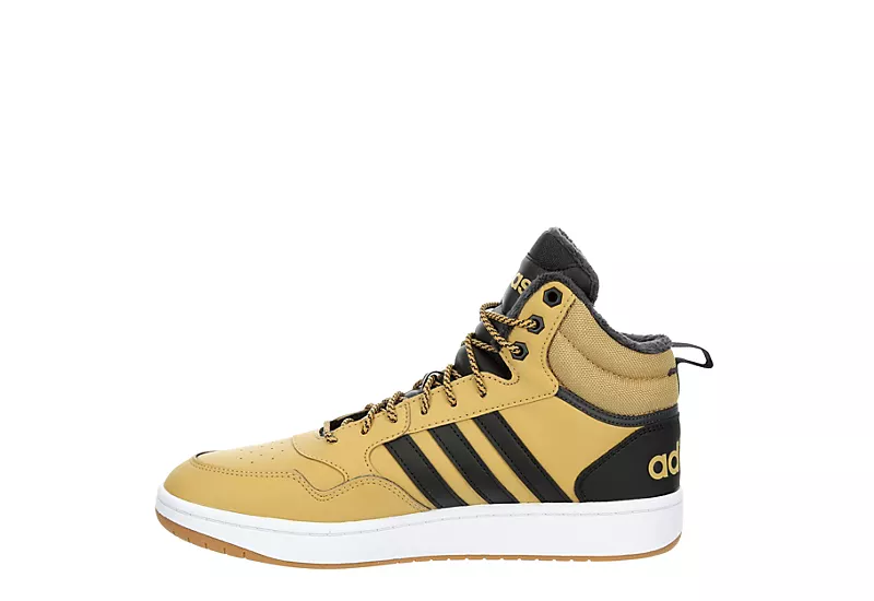 Adidas Mens Hoops 3.0 Mid Winter Sneaker - Beige 4 Adidas Mens Hoops 3.0 Mid Winter Sneaker - Beige - Image 4
