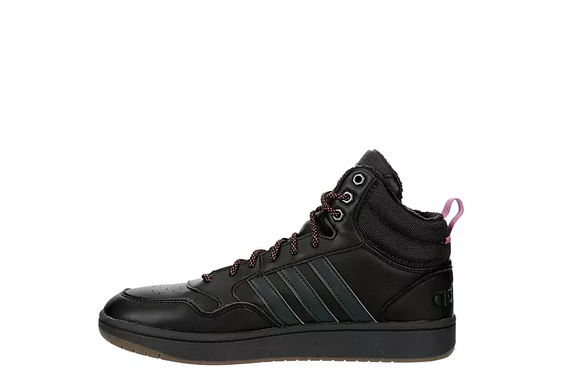 Adidas Mens Hoops 3.0 Mid Winter Sneaker - Black 4 Adidas Mens Hoops 3.0 Mid Winter Sneaker - Black - Image 4