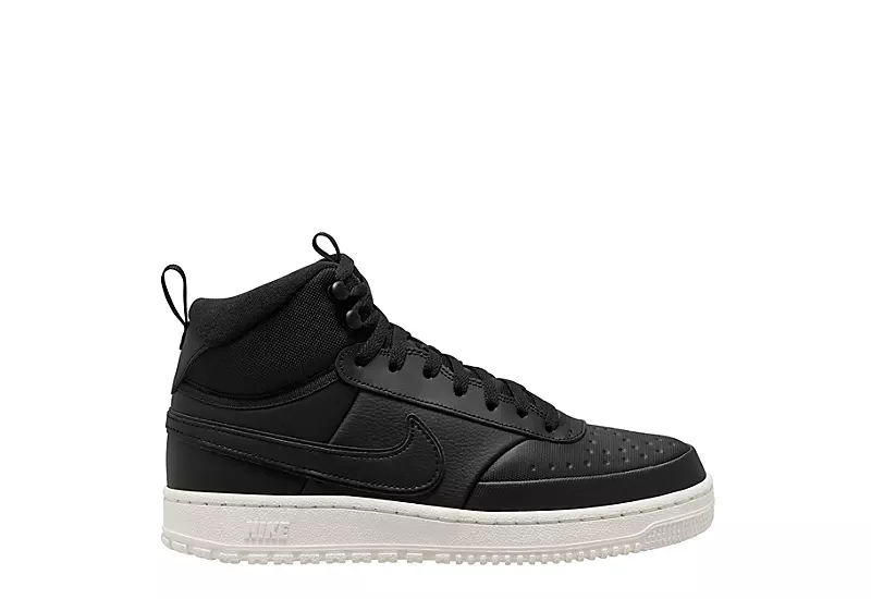 Nike Mens Court Vision Mid Winter Sneaker Boot - Black 1 Nike Mens Court Vision Mid Winter Sneaker Boot - Black