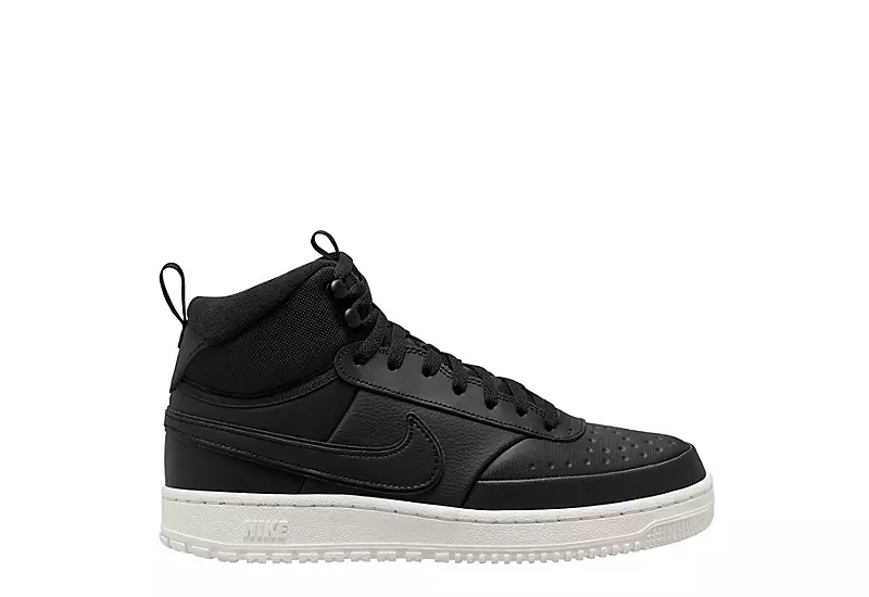 Nike Mens Court Vision Mid Winter Sneaker Boot - Black 2 Nike Mens Court Vision Mid Winter Sneaker Boot - Black - Image 2