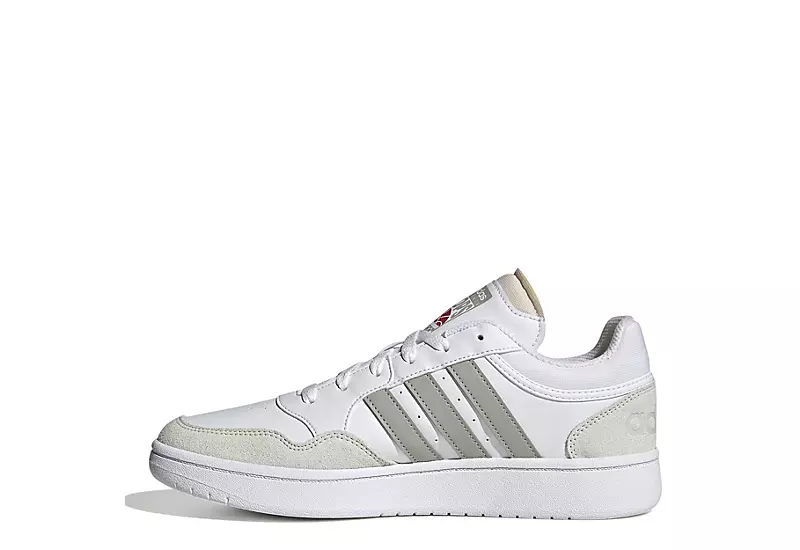 Adidas Mens Hoops 3.0 Low Sneaker - White 3 Adidas Mens Hoops 3.0 Low Sneaker - White - Image 3